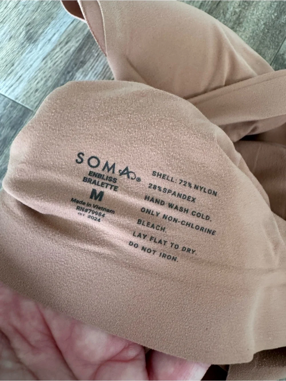 Soma Enbliss Bralette  Seamless - Color: Sun Kissed - Size: M